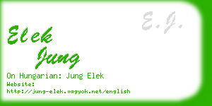 elek jung business card